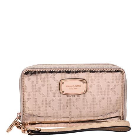 rose gold michael kors wristlet|Michael Kors wristlet wallet outlet.